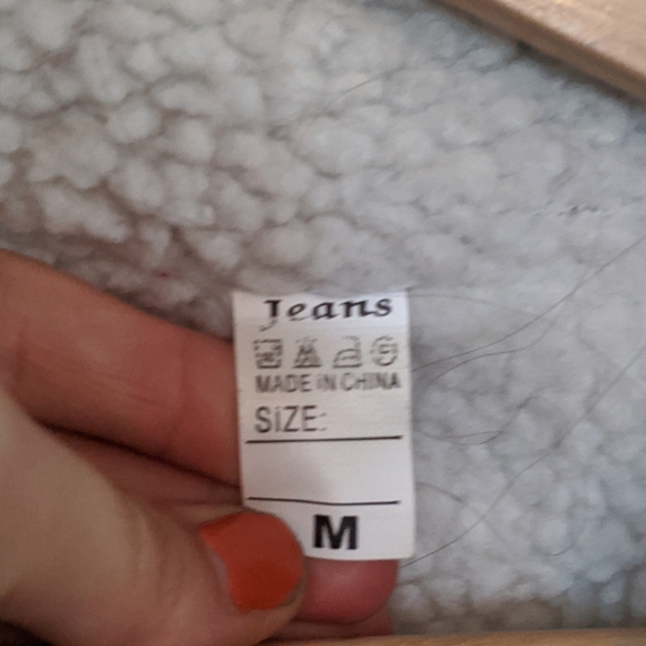 Maroon/burgundy corduroy sherpa jacket - Picture 2 of 3